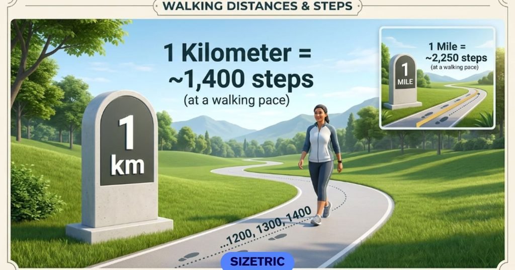 Kilometers to Steps