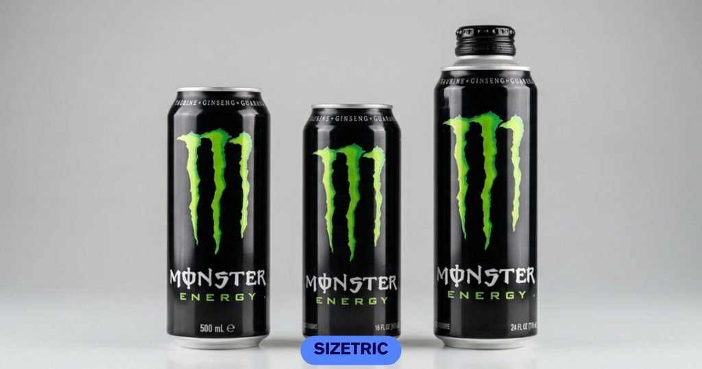Monster Can Sizes and Their Dimensions
